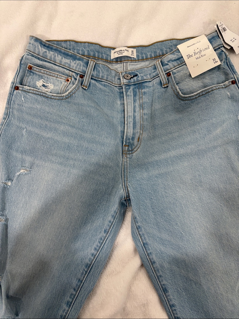 Abercrombie & Fitch Light Blue Boyfriend Jeans